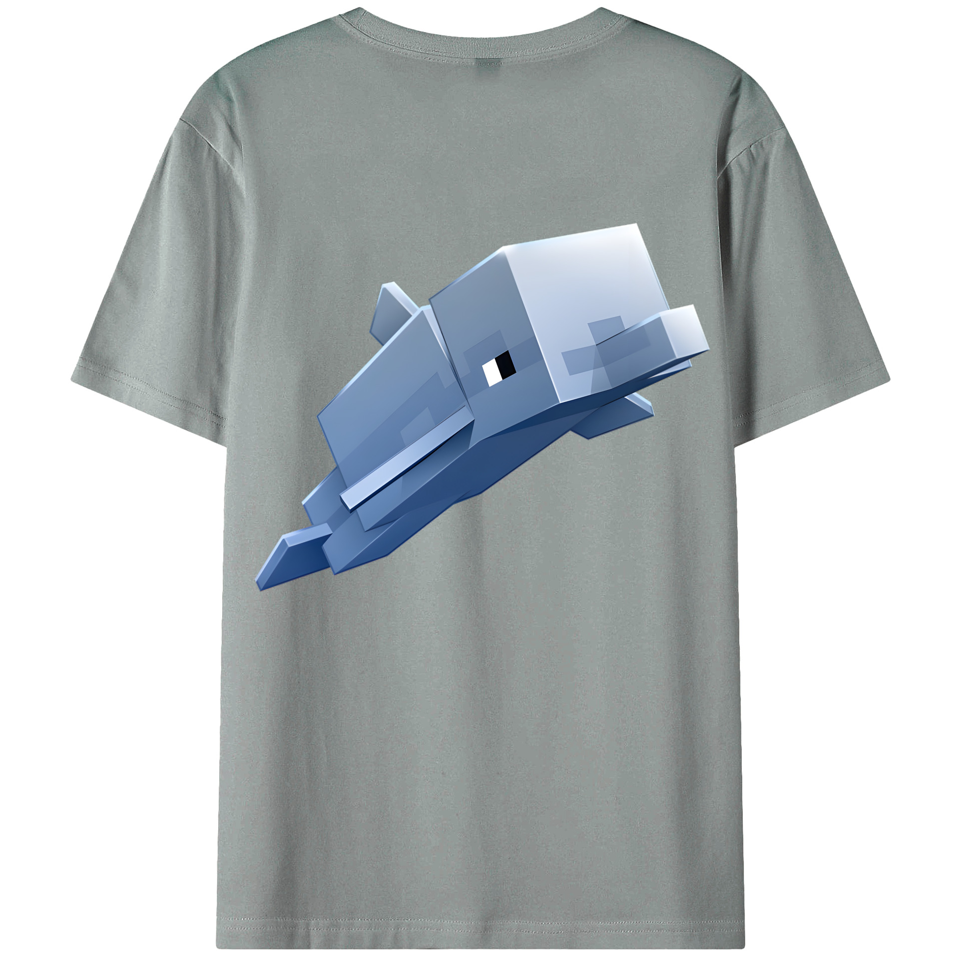 （画像用） マインクラフト ブロックの世界 Minecraft MC Block world 綿100％ メンズ半袖Tシャツ（バックプリント） 通気性